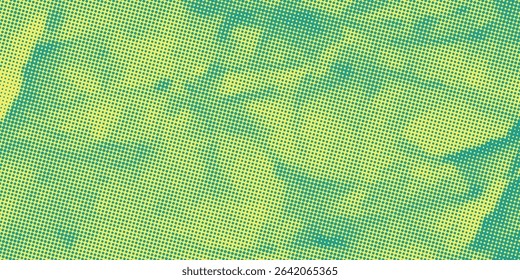 Abstract Duotone Halftone Dotted Retro Paper Print Texture Vector Illustration
