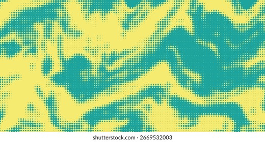 Ilustración vectorial de textura de impresión de papel retro punteado Abstractas Duotone Halftone