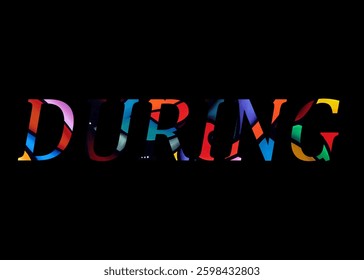 Abstract During Text Effect Design Black Background