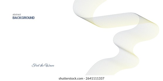 Abstract dusk to dawn gradient ribbon wave on white background. Minimalist background and design element for pattern, poster and banner