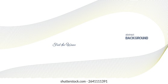 Abstract dusk to dawn gradient ribbon wave on white background. Minimalist background and design element for pattern, poster and banner