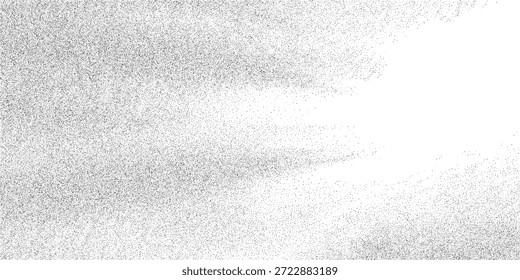 Efeito de partícula de poeira abstrata, padrão de manchas de areia dispersa com espaço de cópia. Superfície de ruído de fotocópia retrô, ilustração vetorial