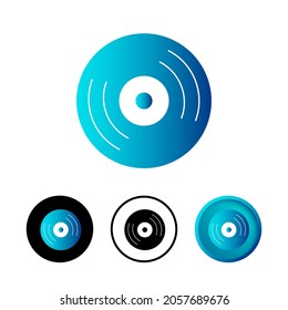 Abstract DVD Icon Illustration Flat Design