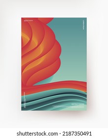 Abstract, dynamic 3d background. Vector.