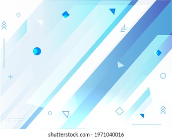 Resumen De Fondo Dinámico En Color Azul Y Blanco.