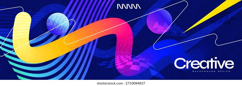 Fondo Abstractas y dinámico con líneas de degradado de colores en concepto futurista y creativo. para negocios, Corporativa, institución, fiesta, seminario, publicidad o fondo de promoción