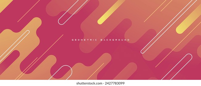 Abstract dynamic background diagonal rounded geometric shape design vector