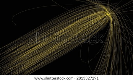Abstract dynamic background featuring a dense cluster of fine radiant lines sweeping diagonally to simulate a luminous cosmic comet or magnetic field