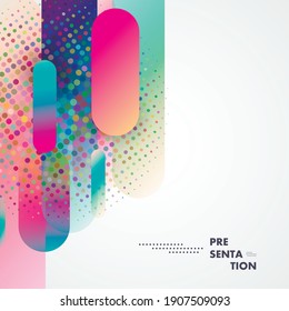 Abstract dynamic background. Flat dynamic shapes in minimalistic style