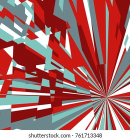 Abstract Dynamic Background, Fractal Explosion Star, Sunburst Background