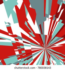 Abstract Dynamic Background, Fractal Explosion Star, Sunburst Background