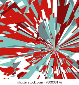Abstract Dynamic Background, Fractal Explosion Star, Sunburst Background