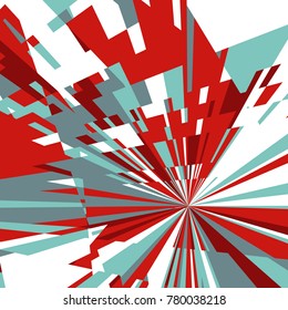 Abstract Dynamic Background, Fractal Explosion Star, Sunburst Background