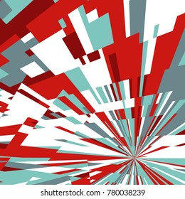 Abstract Dynamic Background, Fractal Explosion Star, Sunburst Background