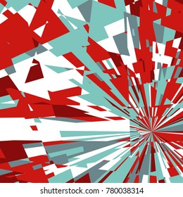 Abstract Dynamic Background, Fractal Explosion Star, Sunburst Background
