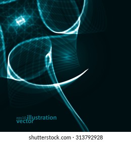 Abstract dynamic background, futuristic lines vector illustration eps10