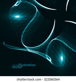 Abstract dynamic background, futuristic lines vector illustration eps10