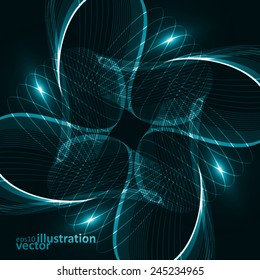 Abstract dynamic background, futuristic wavy vector illustration eps10