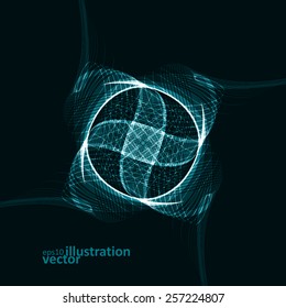 Abstract dynamic background, futuristic wavy vector illustration eps10