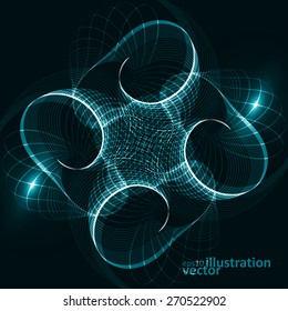 Abstract dynamic background, futuristic wavy vector illustration eps10