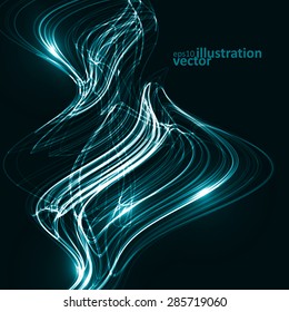 Abstract dynamic background, futuristic wavy vector illustration eps10