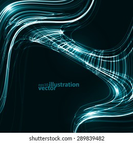 Abstract dynamic background, futuristic wavy vector illustration eps10