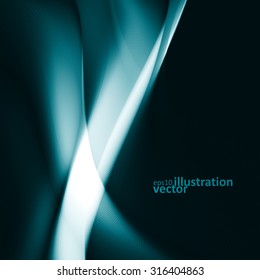Abstract dynamic background, futuristic wavy vector illustration eps10
