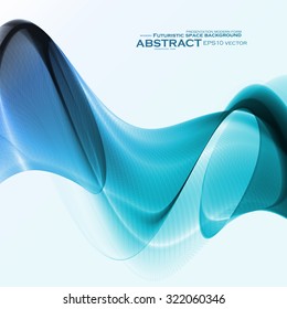 Abstract dynamic background, futuristic wavy vector illustration eps10