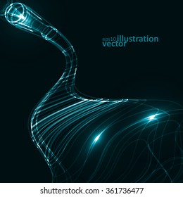 Abstract dynamic background, futuristic wavy vector illustration eps10