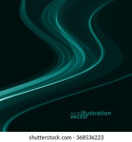 Abstract dynamic background, futuristic wavy vector illustration eps10