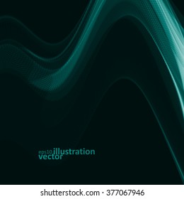 Abstract dynamic background, futuristic wavy vector illustration eps10