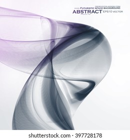 Abstract dynamic background, futuristic wavy vector illustration eps10