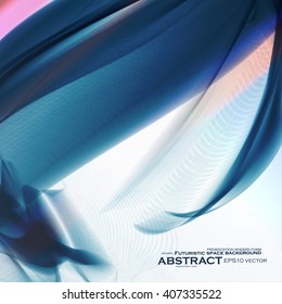 Abstract dynamic background, futuristic wavy vector illustration eps10