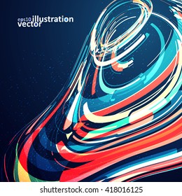 Abstract dynamic background, futuristic wavy vector illustration eps10