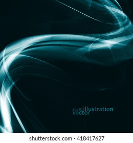 Abstract dynamic background, futuristic wavy vector illustration eps10