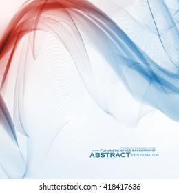Abstract dynamic background, futuristic wavy vector illustration eps10