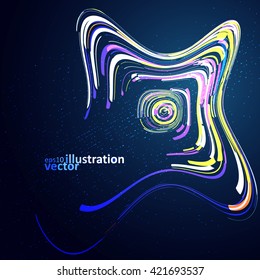 Abstract dynamic background, futuristic wavy vector illustration eps10