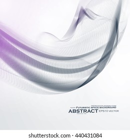 Abstract dynamic background, futuristic wavy vector illustration eps10