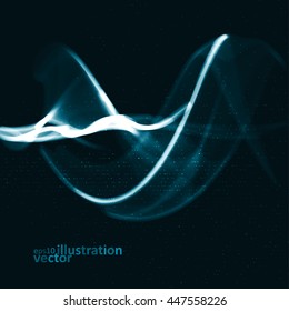Abstract dynamic background, futuristic wavy vector illustration eps10