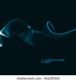 Abstract dynamic background, futuristic wavy vector illustration eps10