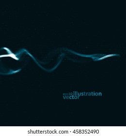 Abstract dynamic background, futuristic wavy vector illustration eps10