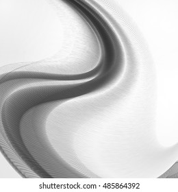 Abstract dynamic background, futuristic wavy illustration