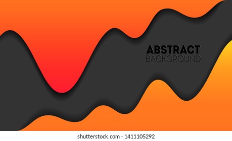 Abstract dynamic background with orange waves
