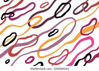 Abstract dynamic background in strong outline brush stroke pattern