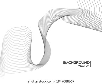 Abstract dynamic background vector, waved lines texture.