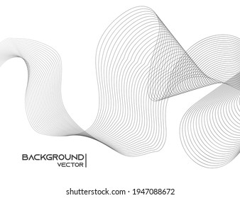 Abstract dynamic background vector, waved lines texture.