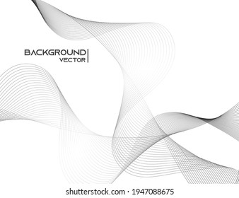 Abstract dynamic background vector, waved lines texture.