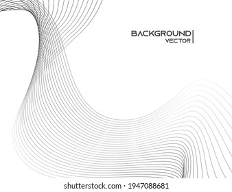 Abstract dynamic background vector, waved lines texture.
