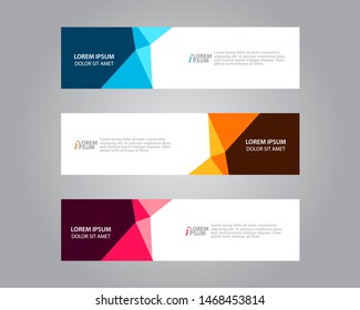Abstract dynamic banner template design. Vector