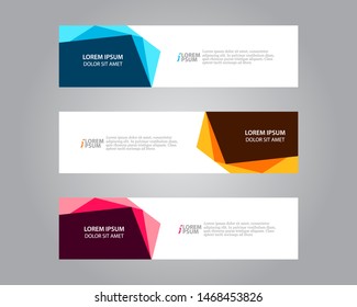 Abstract dynamic banner template design. Vector